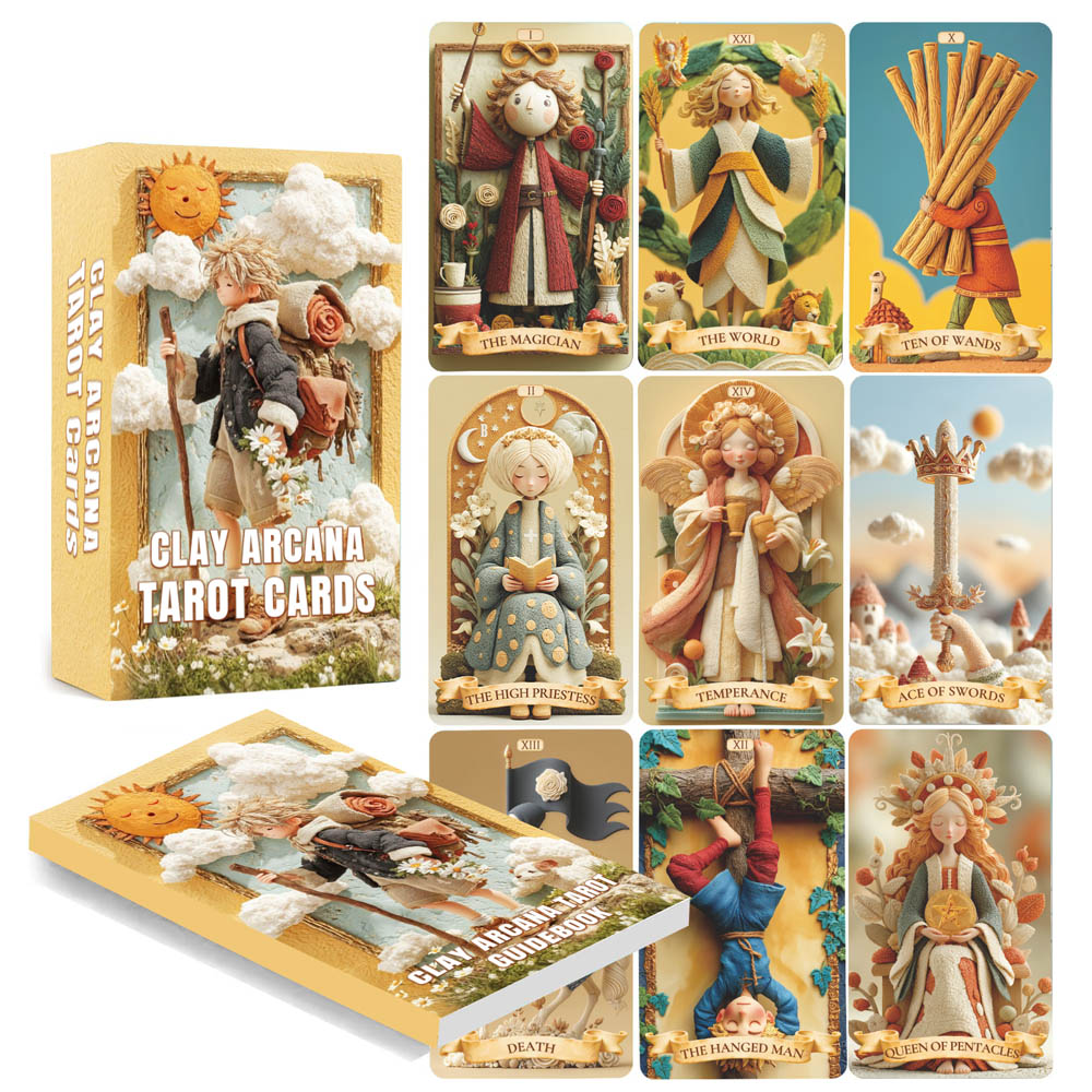 Tarot Cards Deck With Guidebook - 78 Tarot Cards Set, 13x8 Cm
