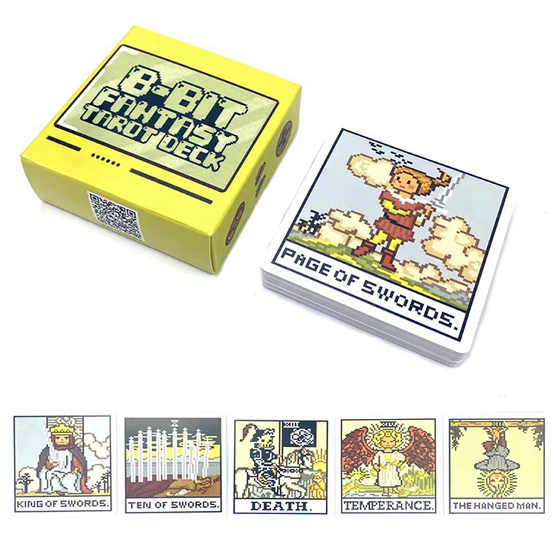 8 Bit Fantasy Tarot Deck Card  - đánh giá và giá Tarot Cards Deck With Guidebook