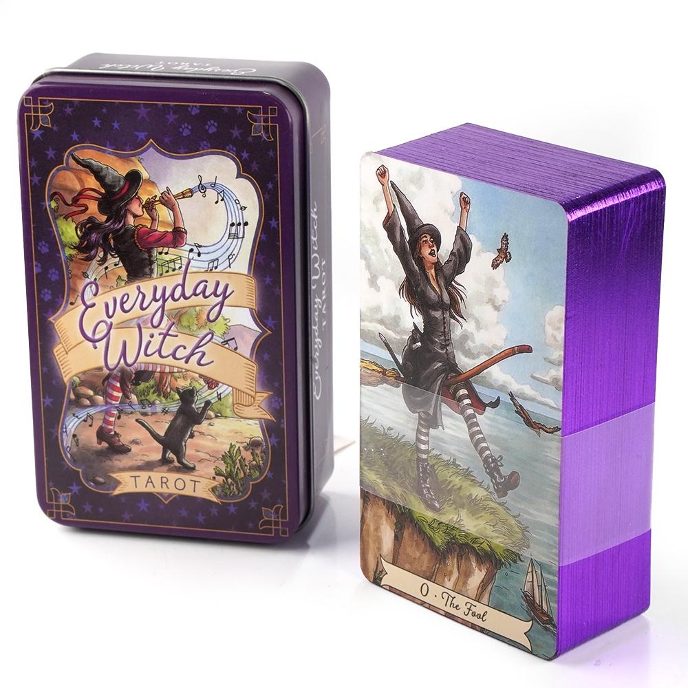10.3*6cm Everyday Witch Tarot  - đánh giá và giá Tarot Cards Deck With Guidebook