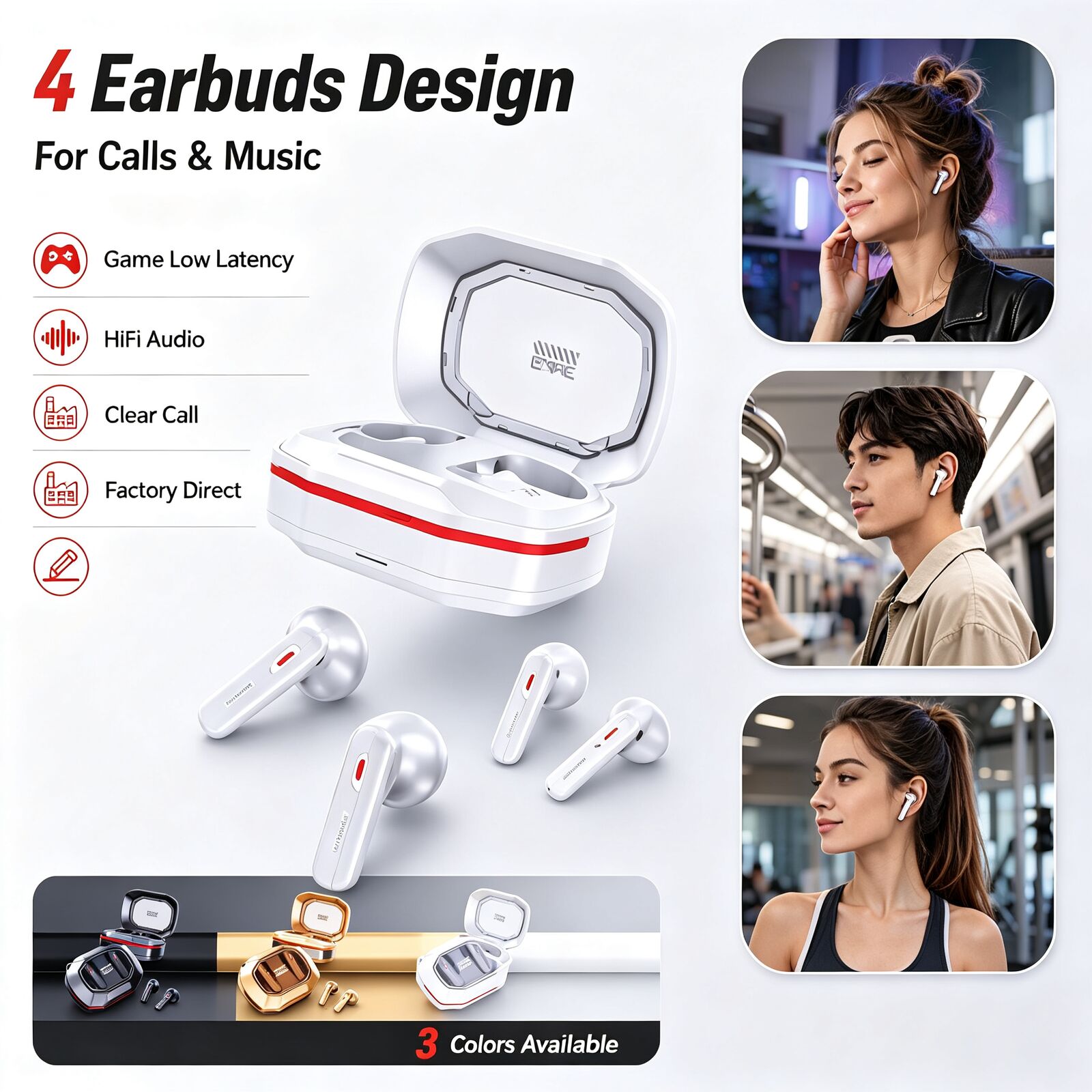 Wireless Gaming Earbuds 1 Case - đánh giá và giá Video Games