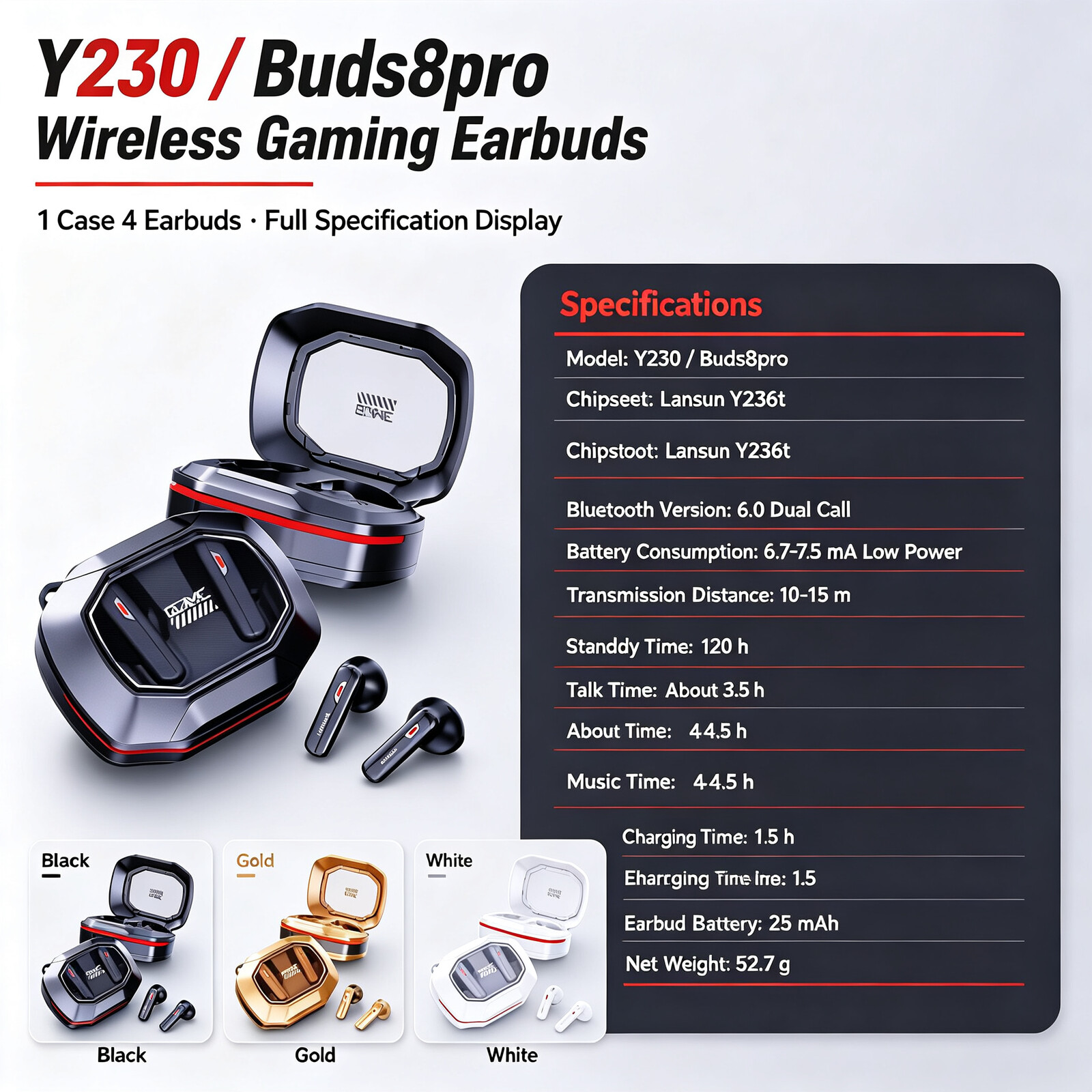 Wireless Gaming Earbuds 1 Case - đánh giá và giá Video Games